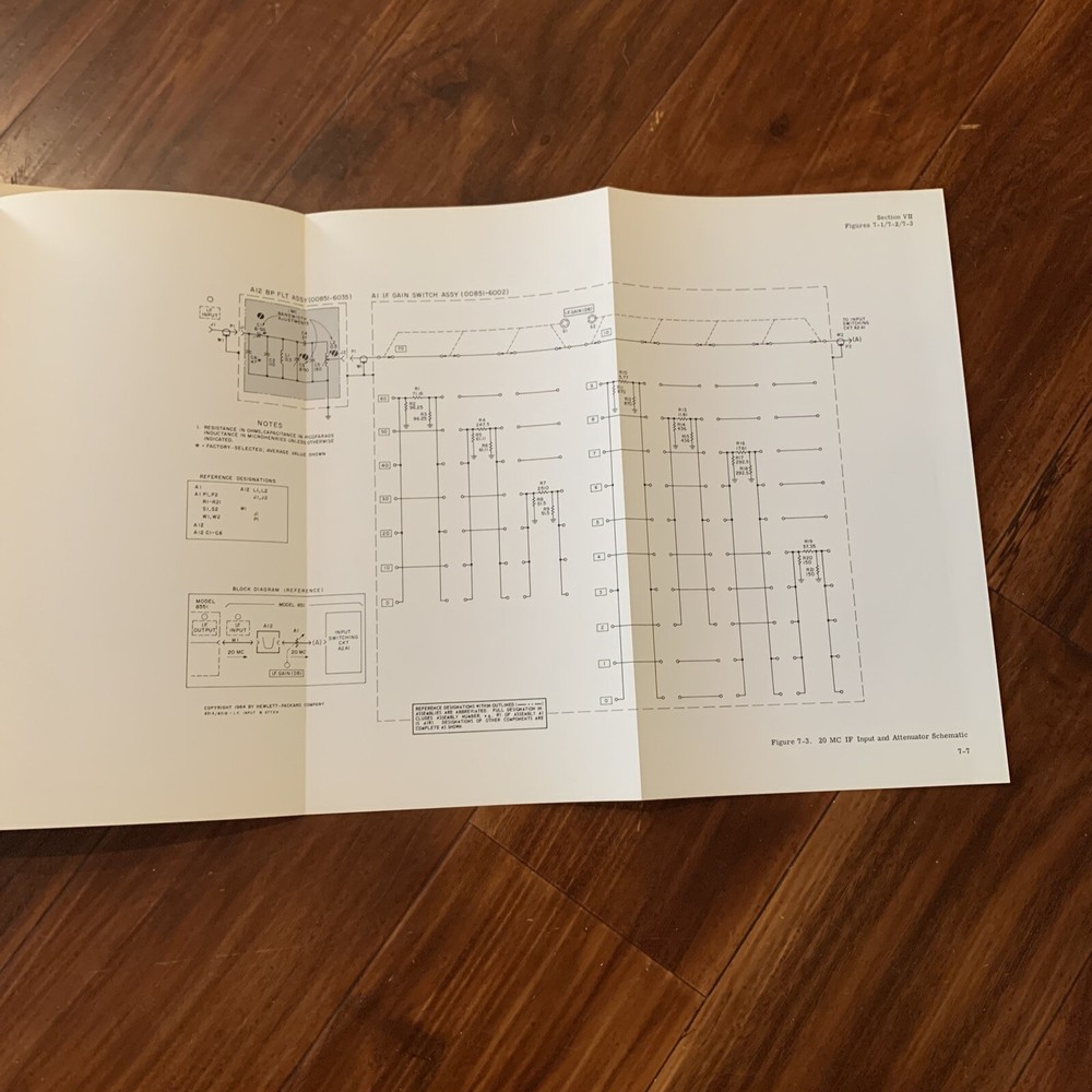 HP Spectrum Analyzer Display Section 851A/B Operating Service Manual 00851-90017