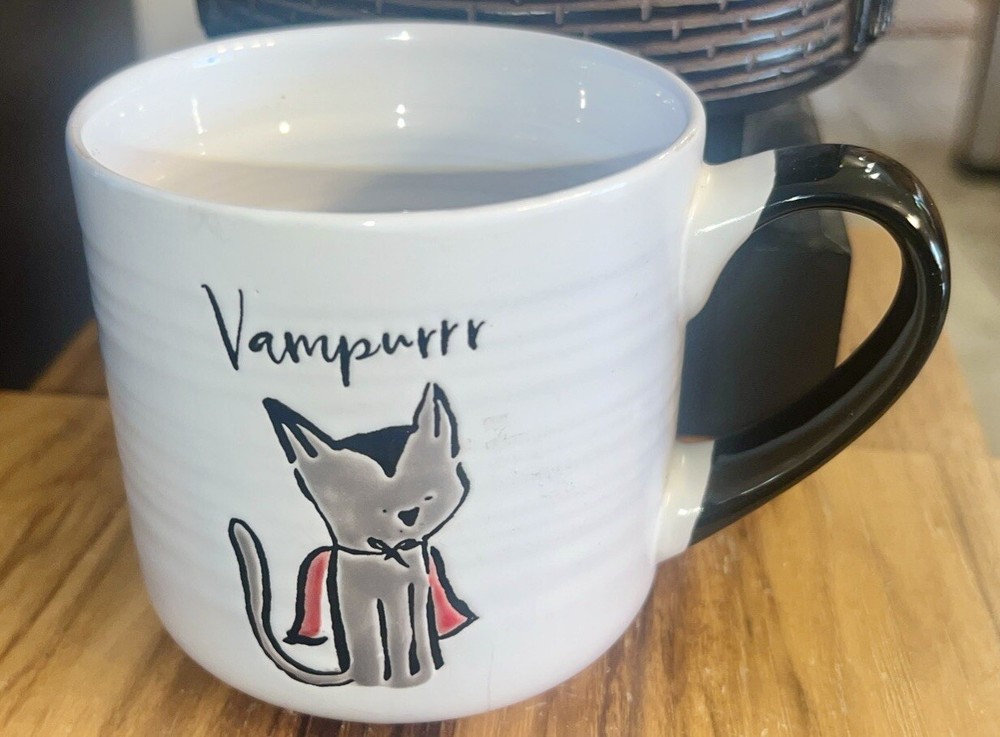 RARE VAMPURRR CAT/kitty Mug 14 Oz