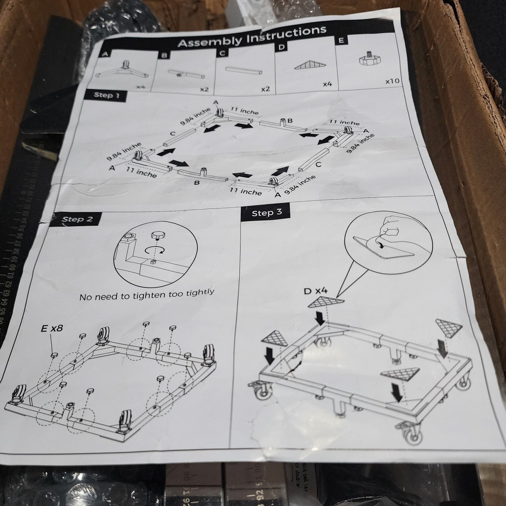 Versatile Mobile Base Stand for Appliances with Rubber Wheels