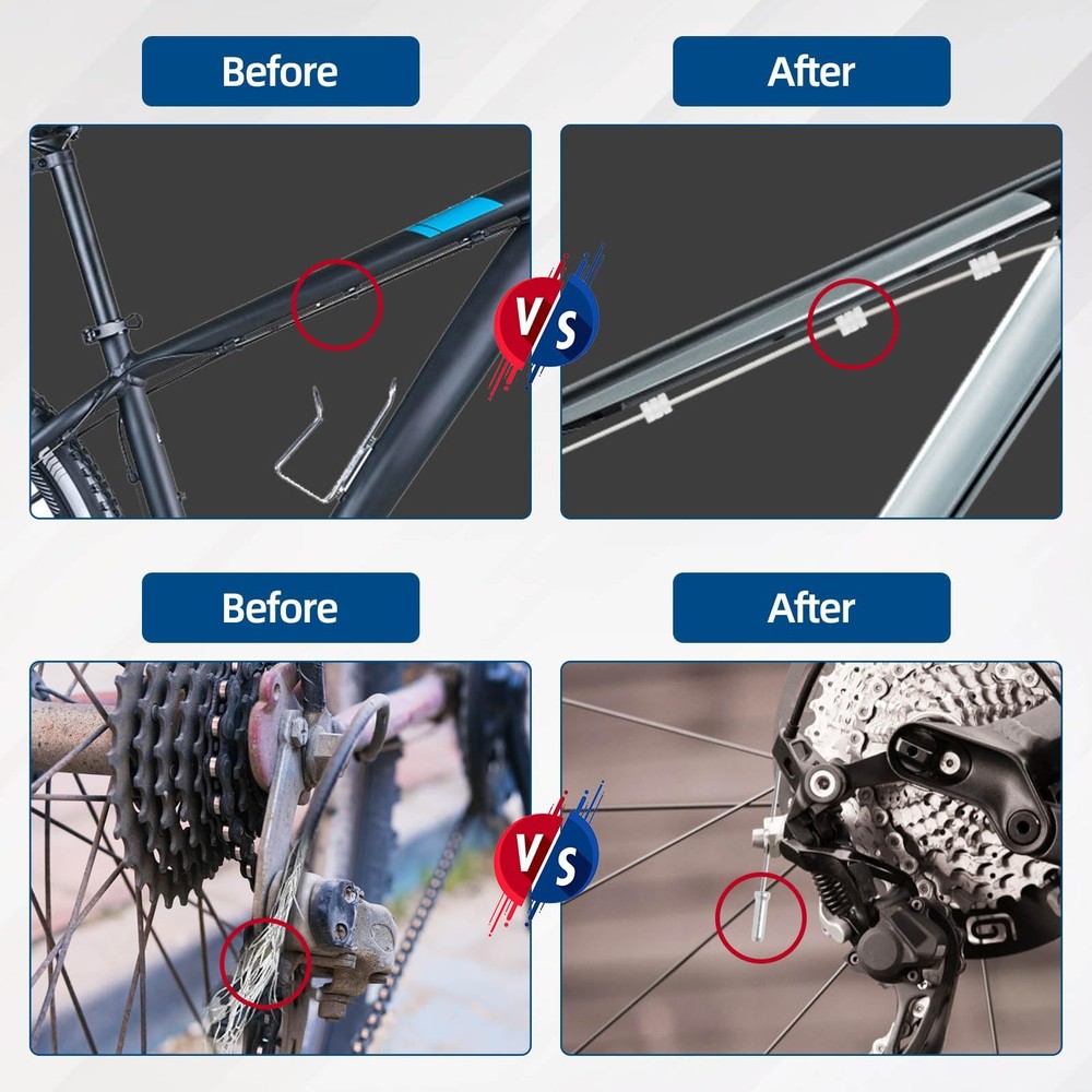 4Pcs Universal Bike Brake Cable Set, Standard Bicycle Brake Cable, Replaceable