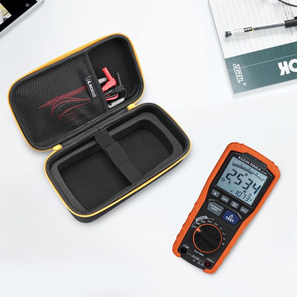 RLSOCO Hard Case for Klein Tools ET600 Multimeter, One Size, Black