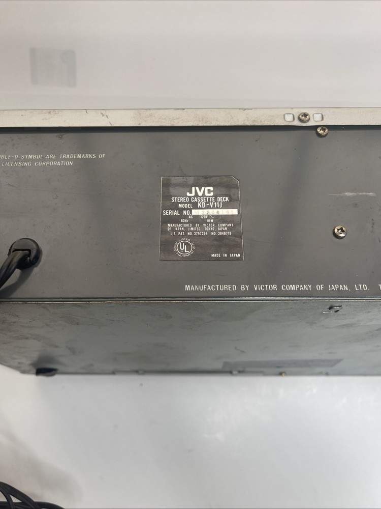 JVC KD-v11J Cassette Stereo Deck Vintage