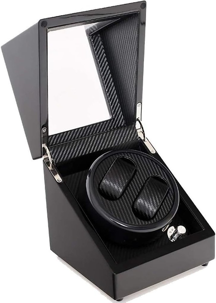 Watch Winders Automatic Mechanical Box Black Carbon Fiber Double Automatic