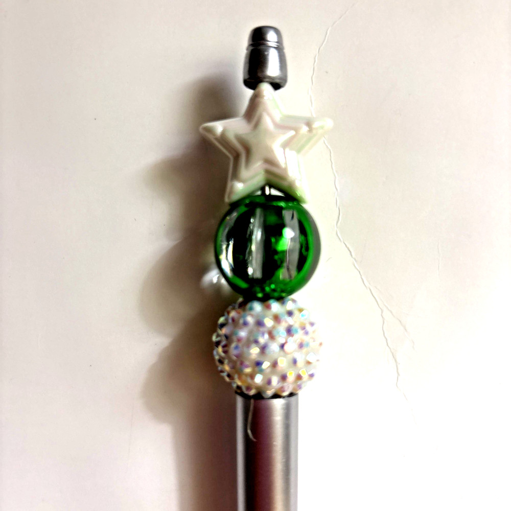 HANDCRAFTED BEADED PEN & NOTE PAD SET make it a great day or not