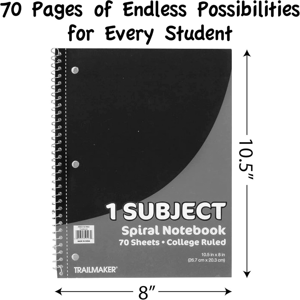 Bulk Notebooks, One Subject Notebooks Colle Ruled, 140 Pas