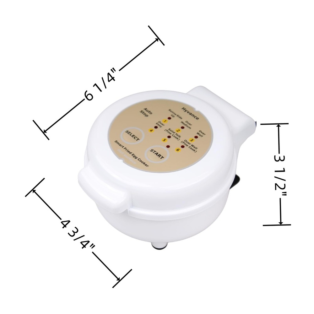 Smart Fried Egg Cooker, Automatic Fried Egg Maker for 6 Features like Sunny S...