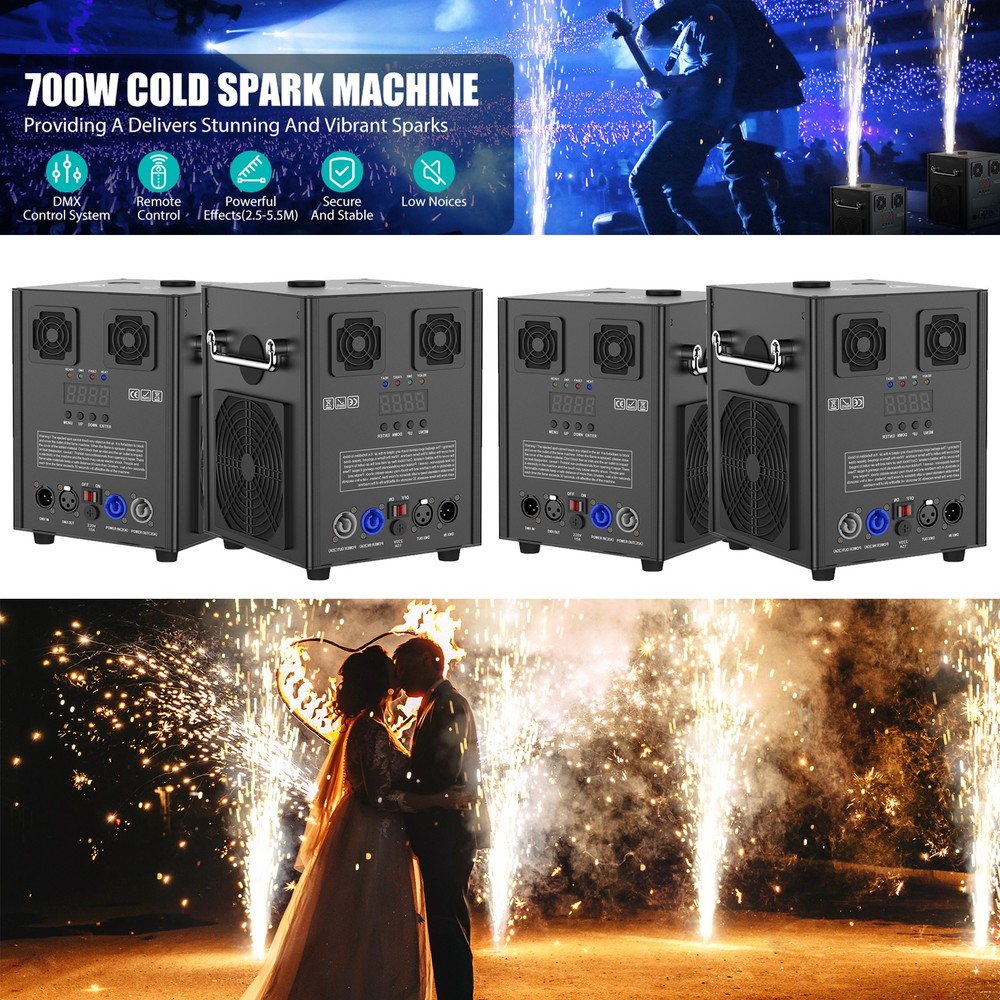 700W Cold Spark Machine Special Effect Firework Machine DMX Stage DJ Bar Wedding