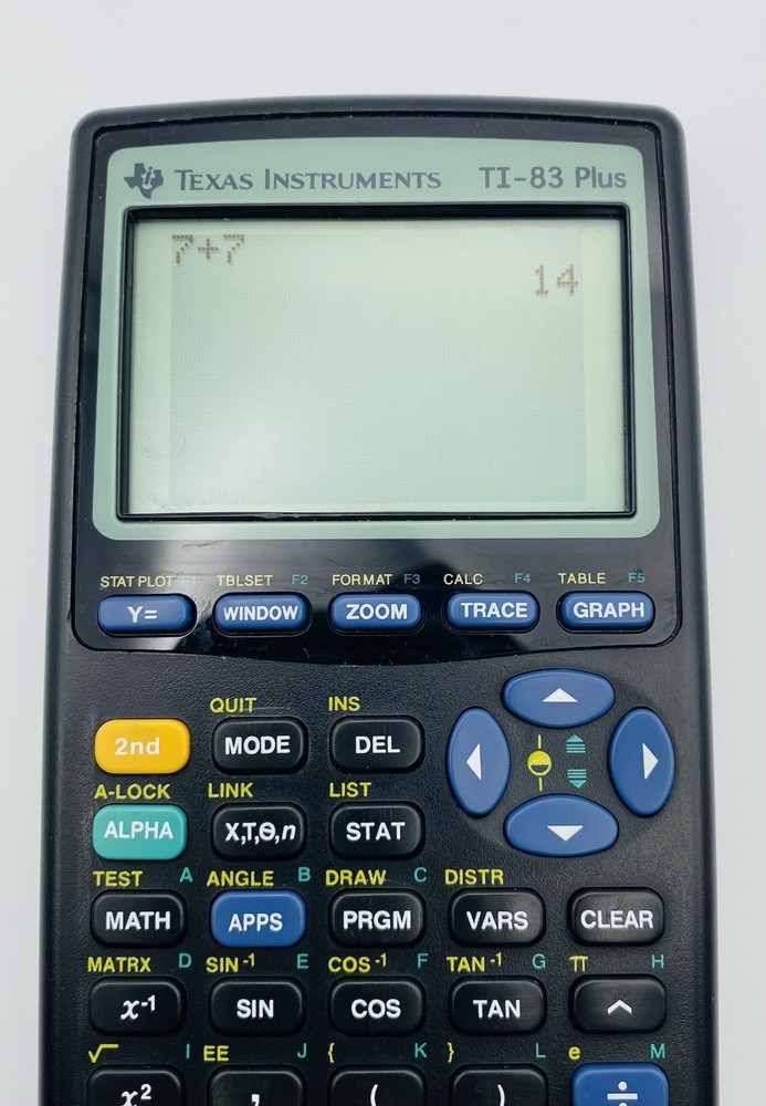 Graphing Calculator With Cover, Texas Instruments TI-83 Plus, Tested