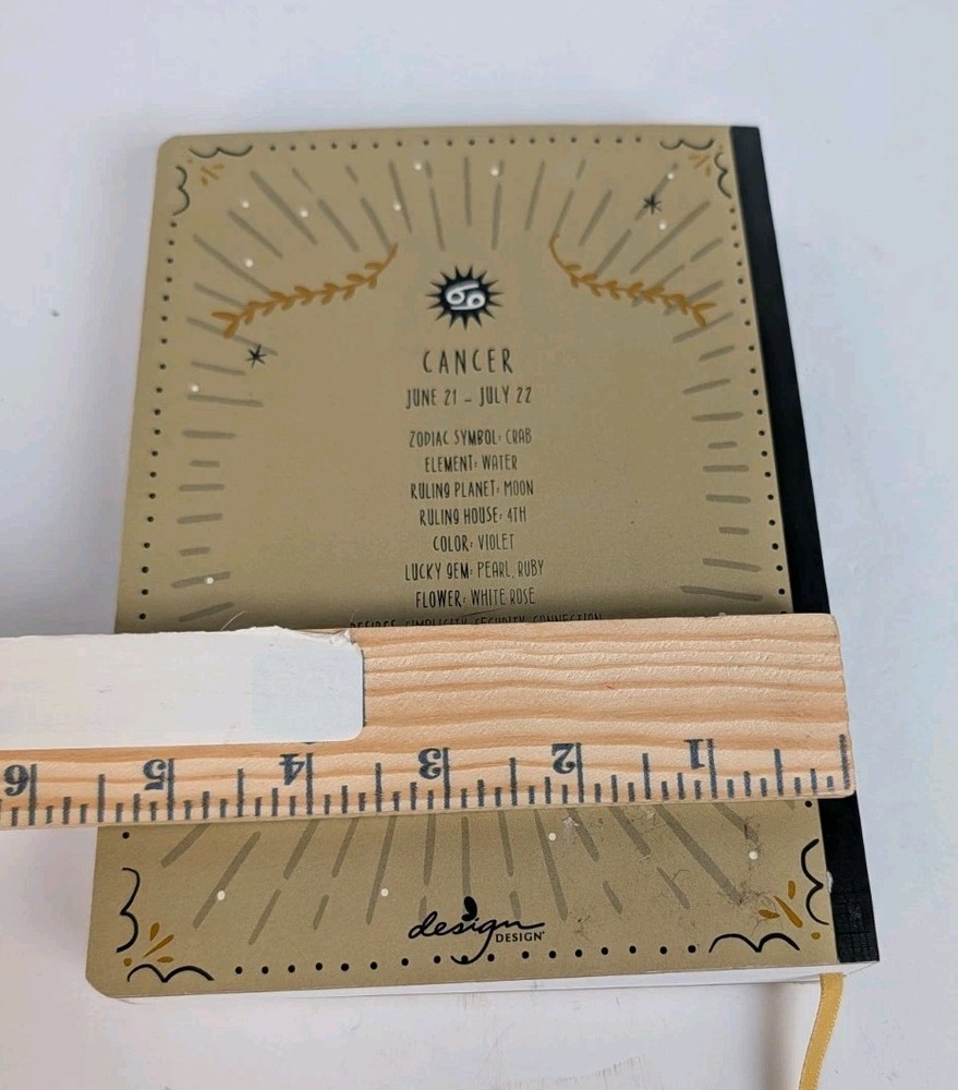Large Cancer Zodiac Lined Journal Notebook NEW