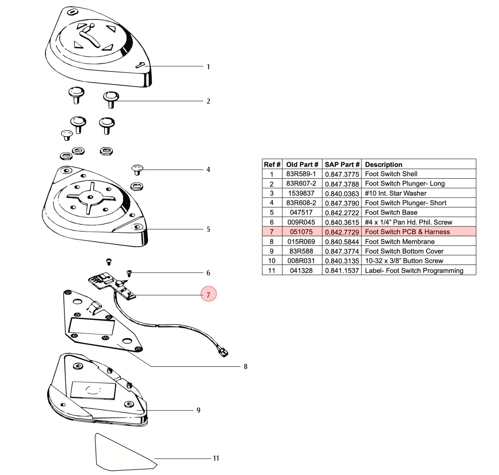 NEW Foot Control PCB for Pelton Crane & Marus and DCI Dental Chairs