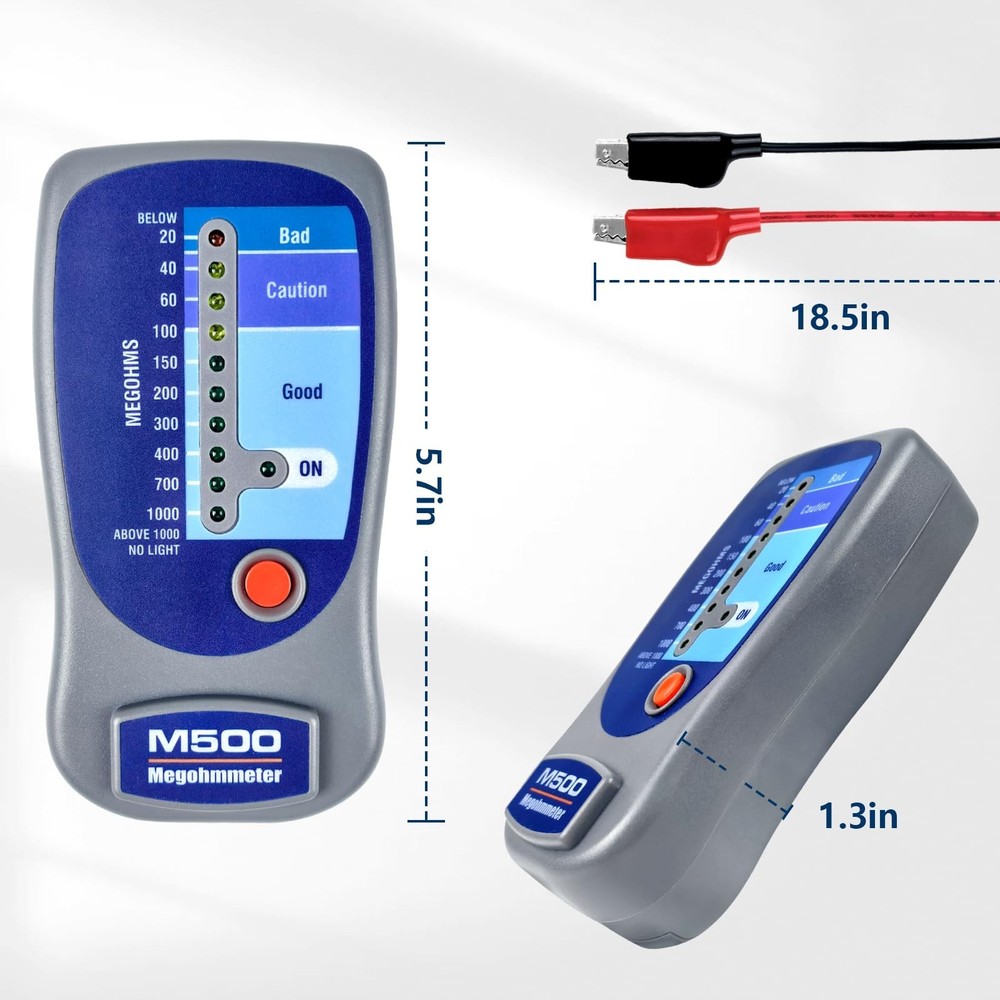 M500 Megohmmeter for Insulation Testing，Compatible with Supco M500 Electr