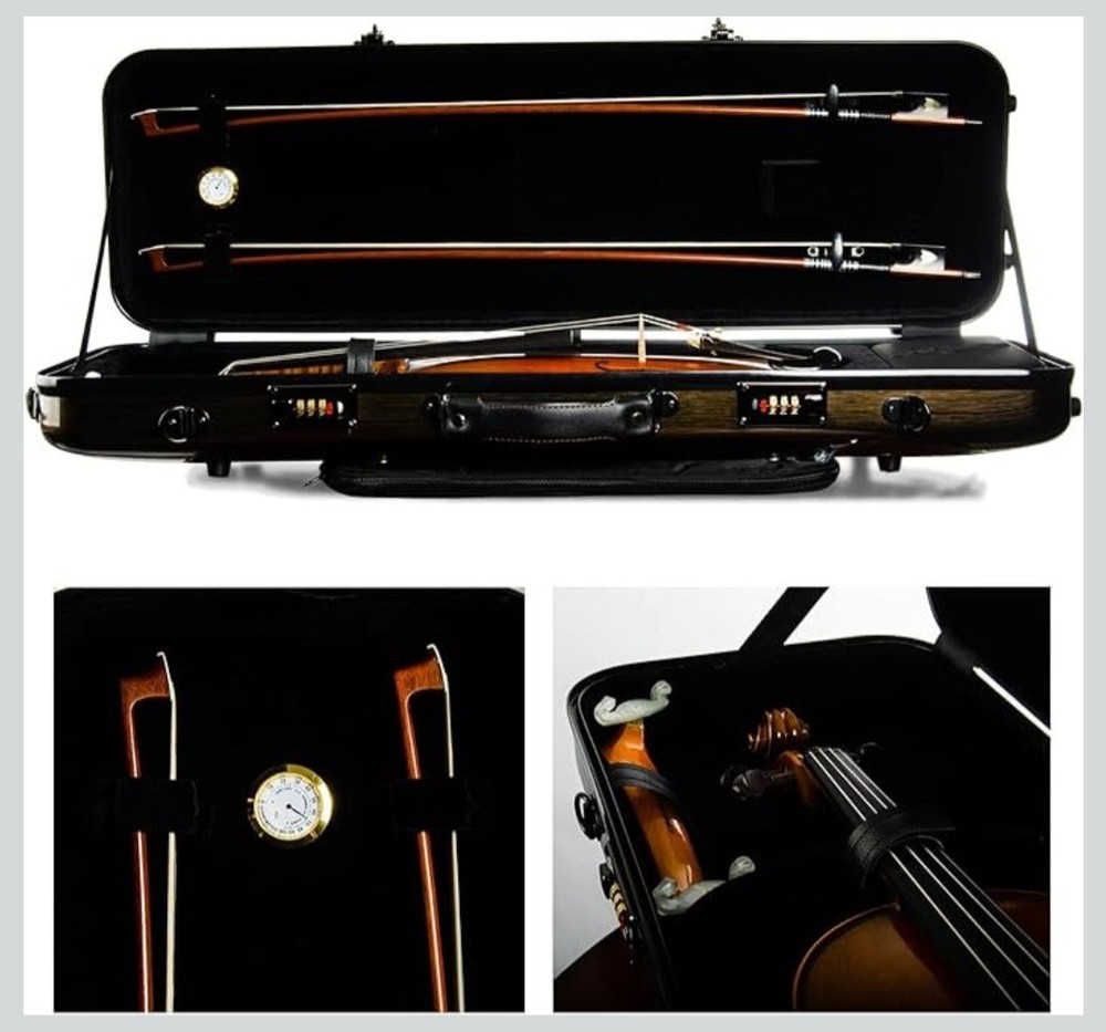 Christina 4/4 Full Size Violin case High-Strength Carbon Fiber Rectangular...