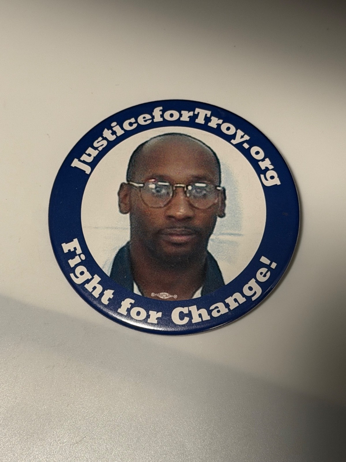 2011 Savannah, GA Justice For Troy Davis political cause pin