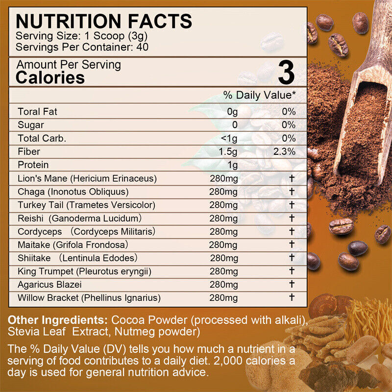 2-Pack Mushroom Coffee with Lion's Mane & Chaga – Brain, Focus & Immune Support