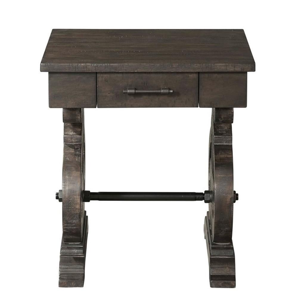Bowery Hill Chair Side Table in Brown