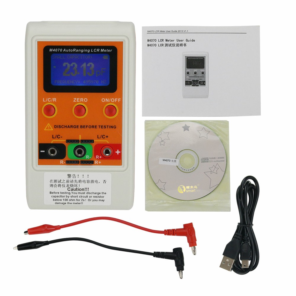 M4070 Automatic Ranging LCR Meter Tester Handheld Inductance Capacitance Meter