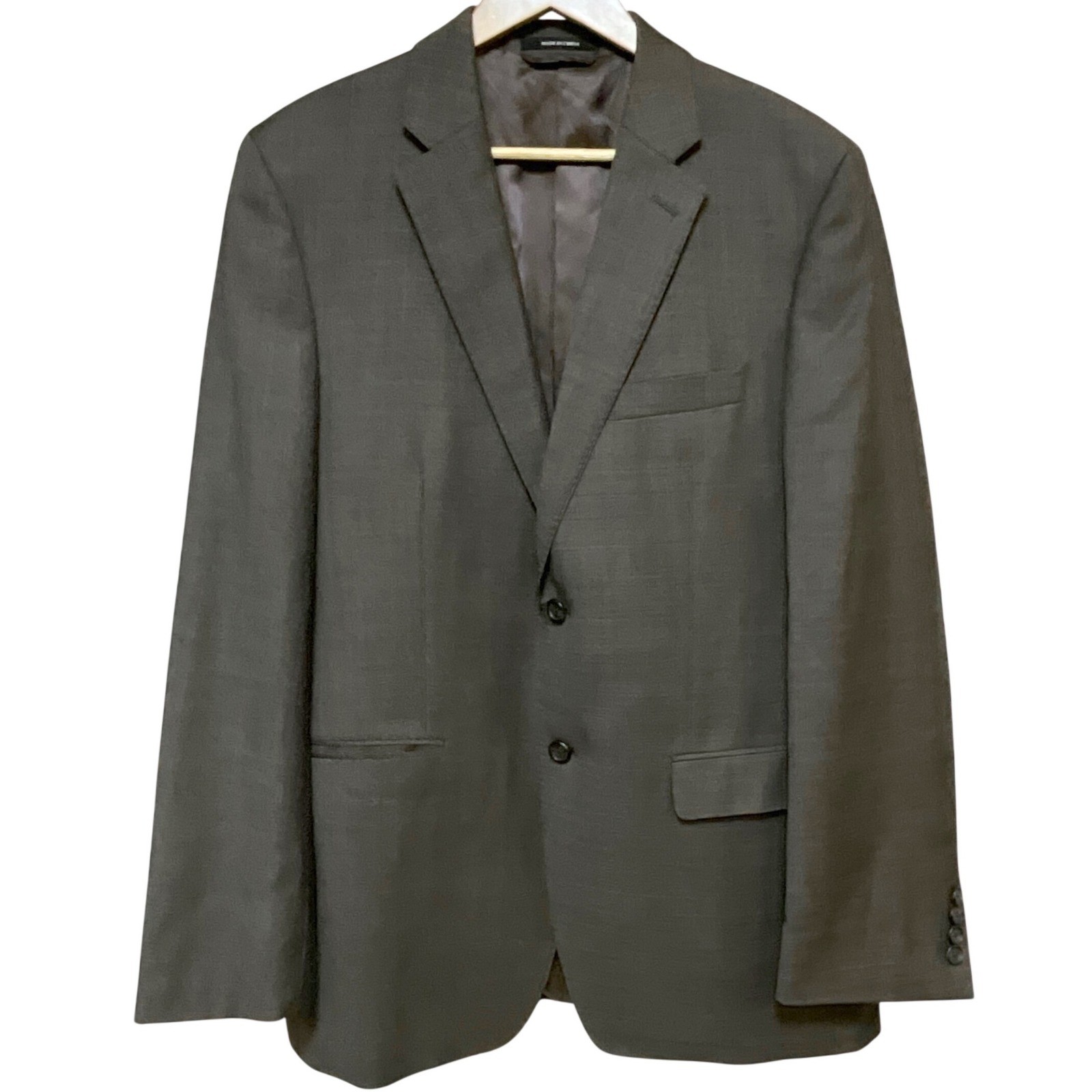 Lauren Ralph Lauren Mens 42R Slim Fit Grey Glen Check Wool Black Label 2 Pc Suit