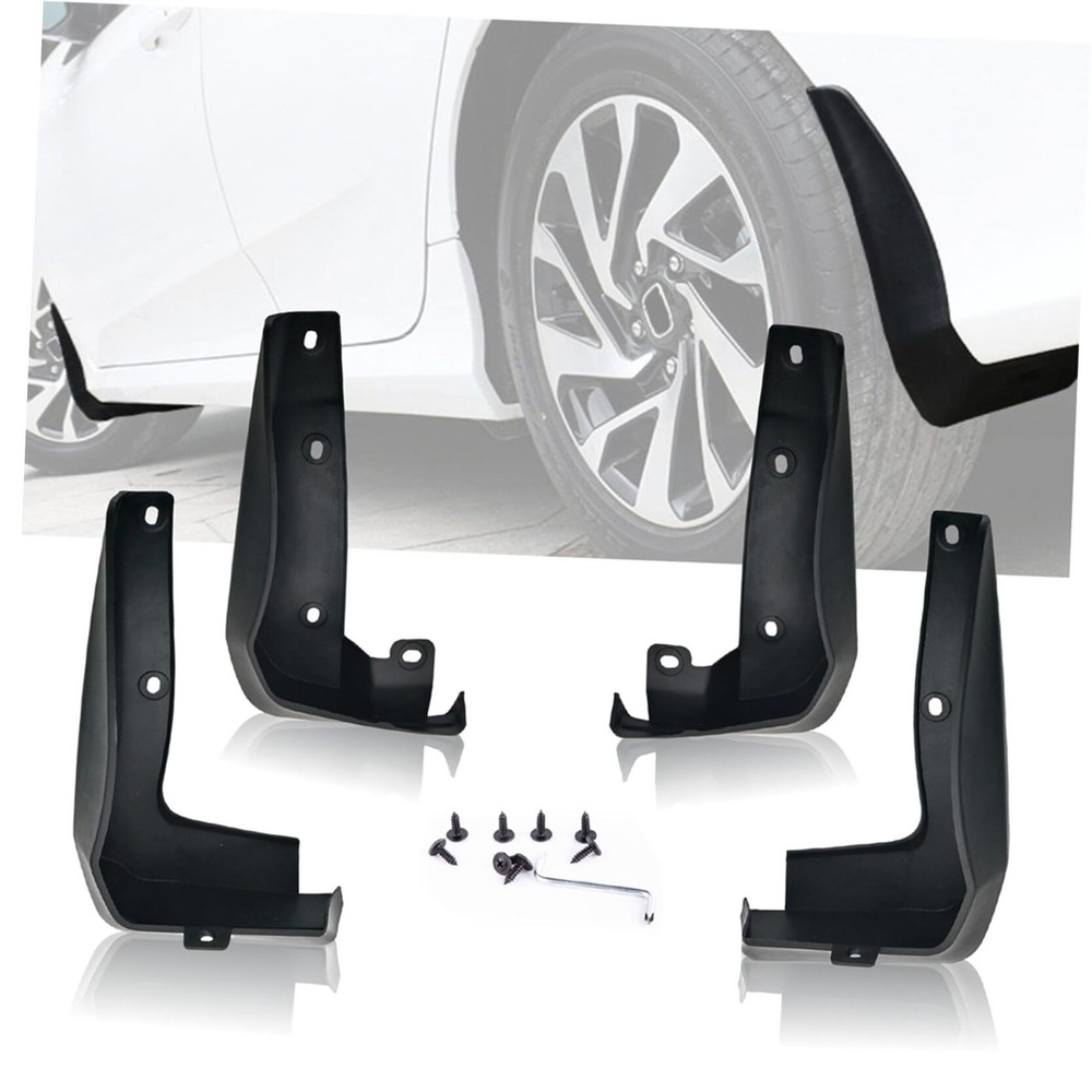 NYAZUTO Mud Flaps Kit Compatible with Civic 2016-22, Front and Rear Mud Model A
