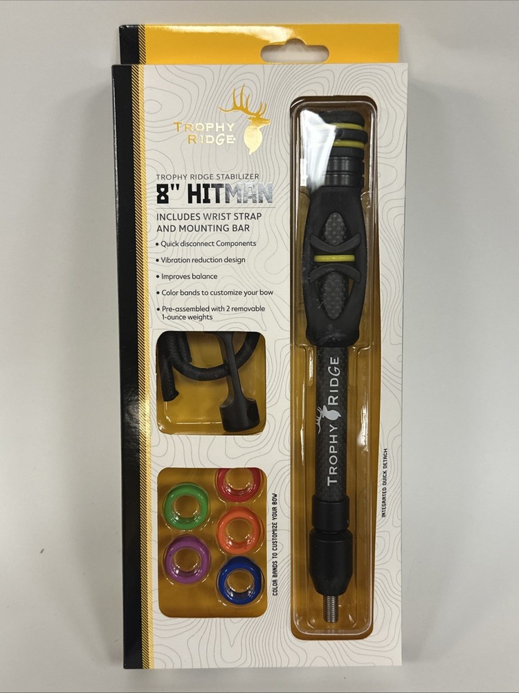NEW TROPHY RIDGE HITMAN 8" STABILIZER, BEAR ARCHERY #AS1908