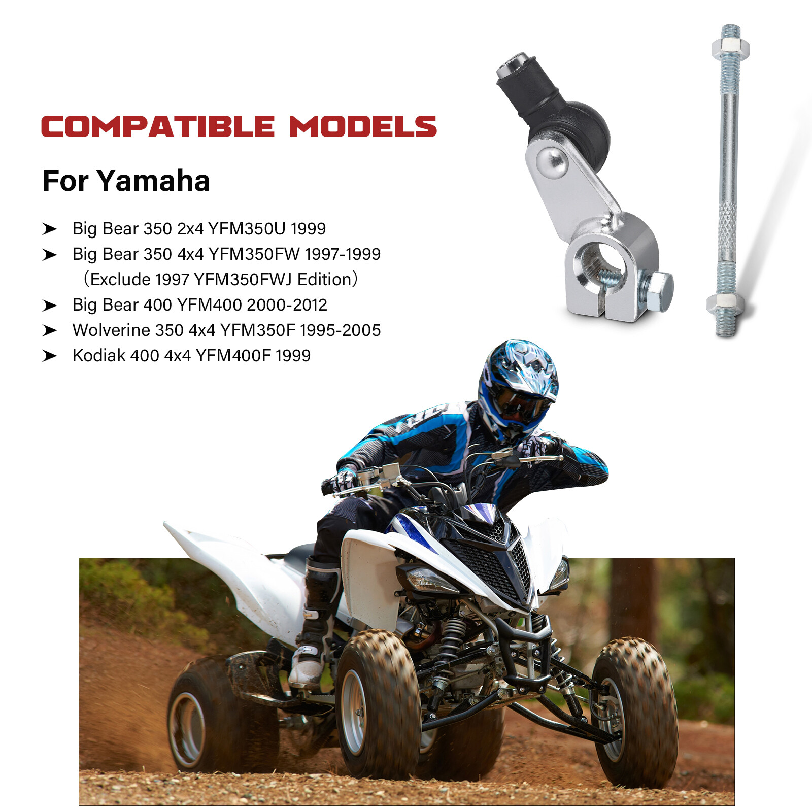 Shift Arm Linkage Cam & Shift Rod for Yamaha Big Bear Wolverine Kodiak 350 400