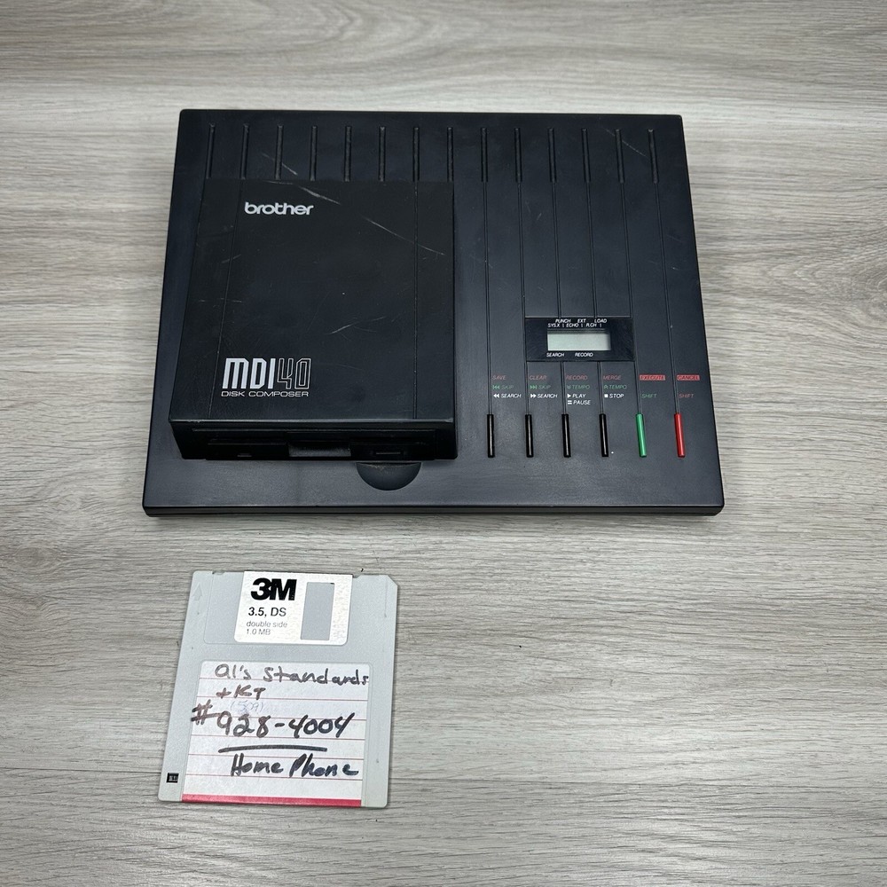 VTG Brother MDI-40 Disk Composer Multi Channel Sequencer MIDI Untested As Is