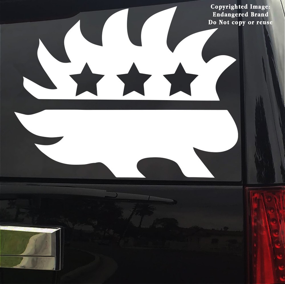Libertarian Porcupine Logo Politics Decal Sticker