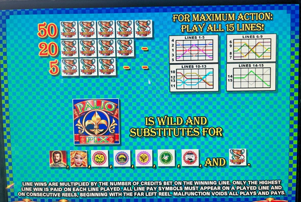 IGT I-GAME Palio Pix Software