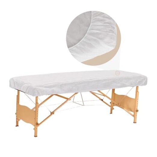 S Disposable Fitted Massage Table Sheets, Heavy Duty Elastic Disposable 30PC
