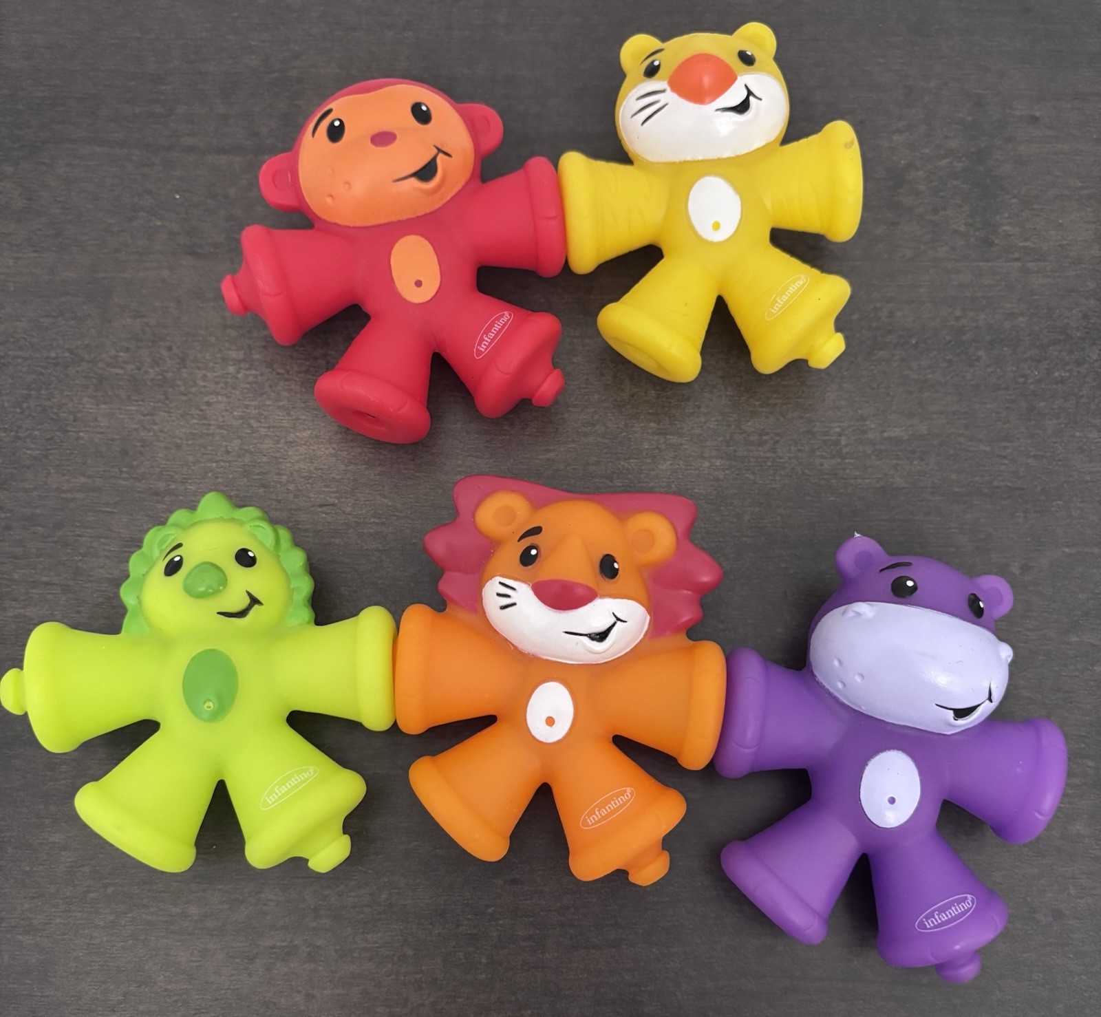 Infantino Snap Pop Pals Toys Lot of 5 Assorted