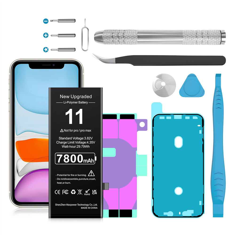 100% Battery Replacement For iPhone 11+ Adhesive Tools 7800mAh