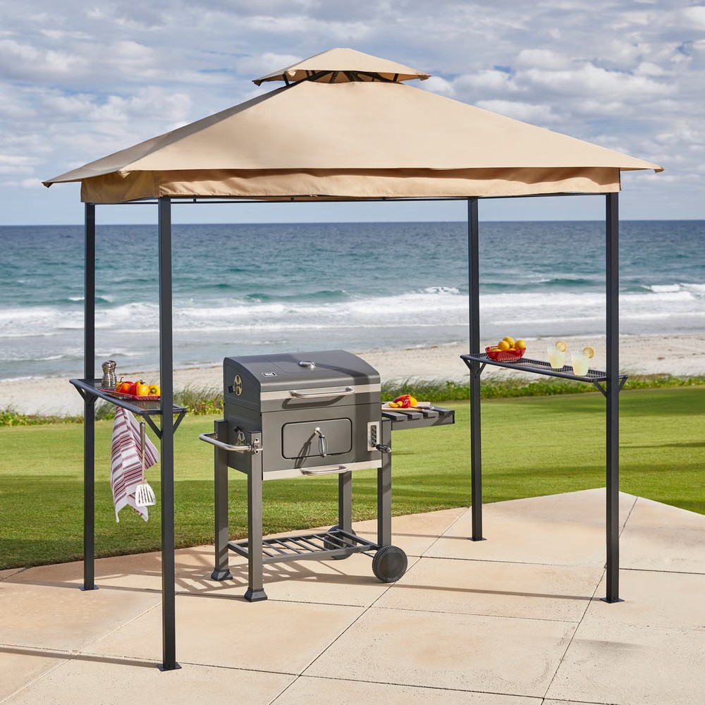 BrylaneHome Grillzebo Replacement Canopy - Khaki