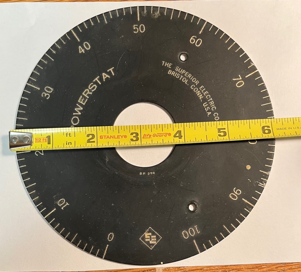 Superior Electric 6 in. Powerstat Dial (dial only)