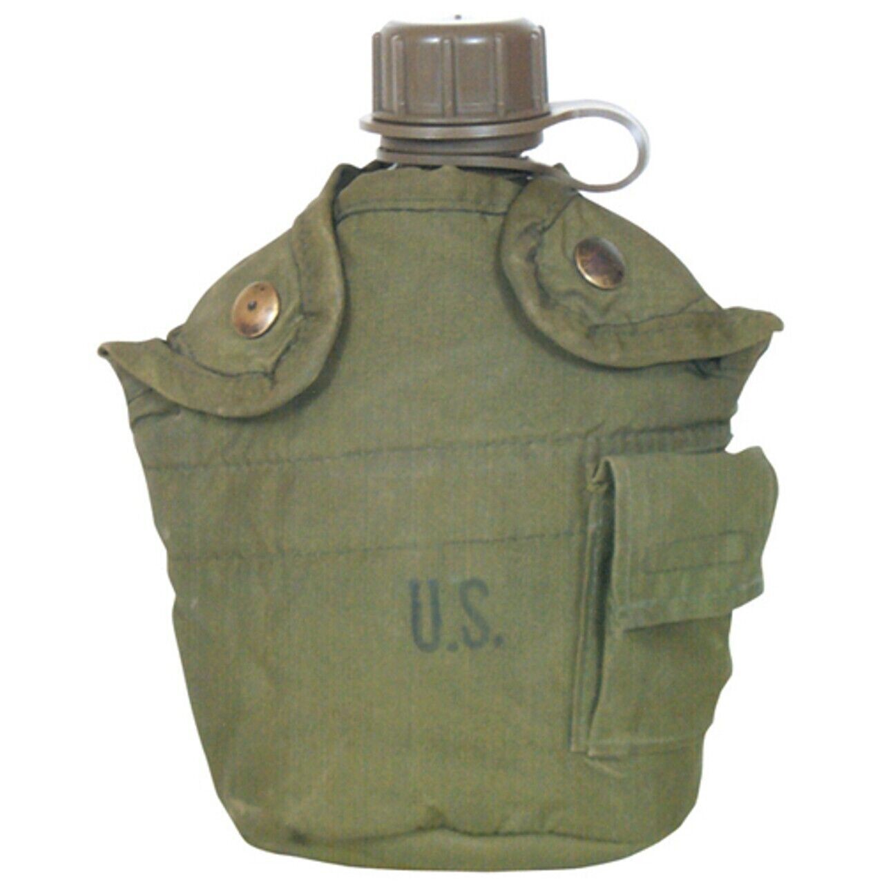 GENUINE USGI MILITARY 1 QUART 1QT WATER CANTEEN AND COVER ARMY OD GREEN GC