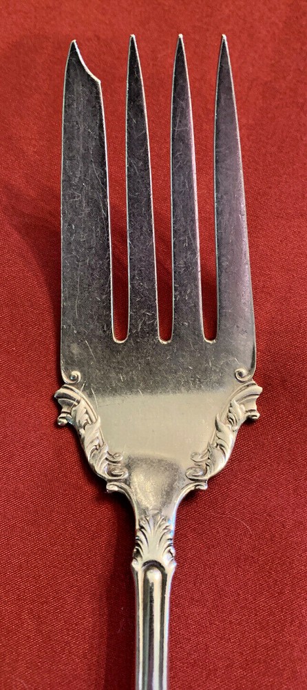 1896 Silverplate Hamilton RAPHAEL Rococo Meat Serving Fork