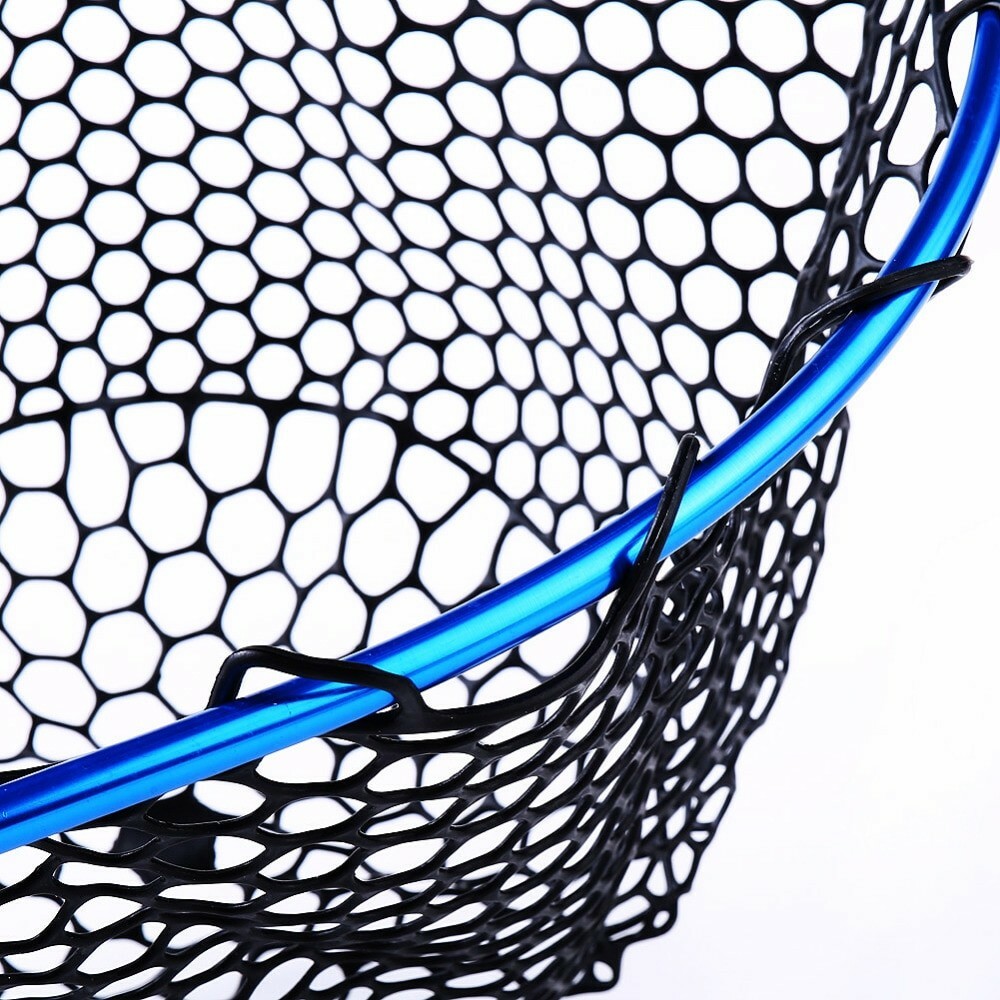 Rudder Fly Fishing Landing Net Rubber Trout Catch and Release Net Light Weight