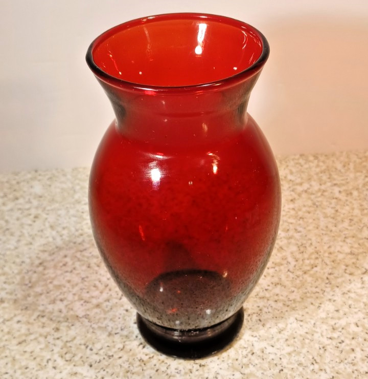 Anchor Hocking ROYAL RUBY 6" Flared Vase 6 3/8" Tall