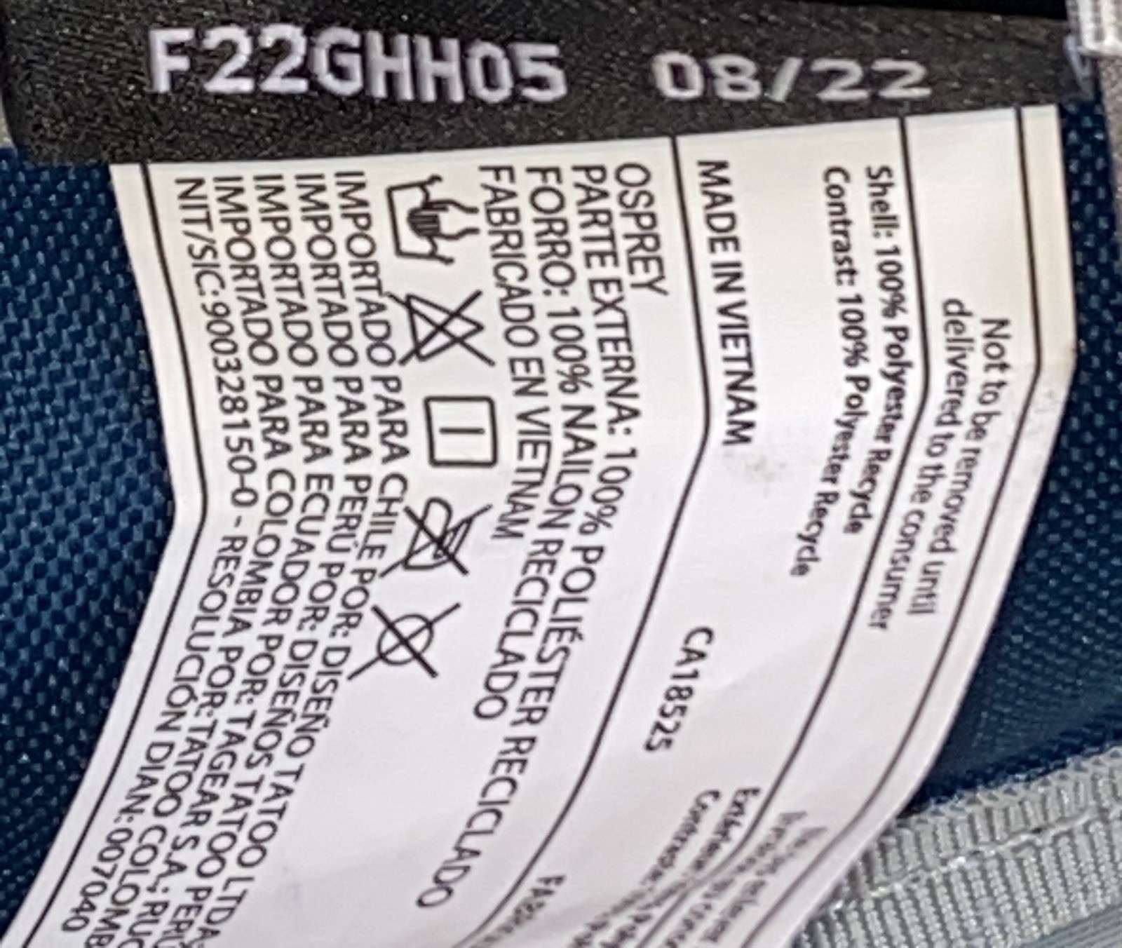 Osprey Transporter 40L Travel Duffel Bag Travel Carry On Blue