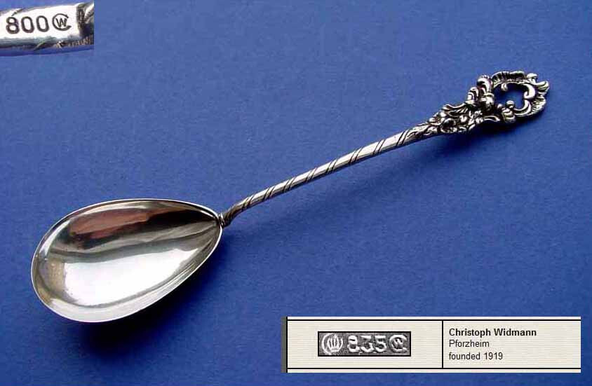 Beautiful Rococo Spoon, Christoph Widmann, 800 Silver A660