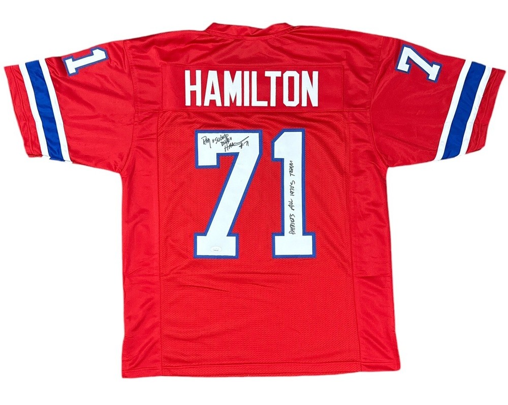 RAY HAMILTON SIGNED AUTO CUSTOM NEW ENGLAND PATRIOTS SIGNED JERSEY W/ JSA