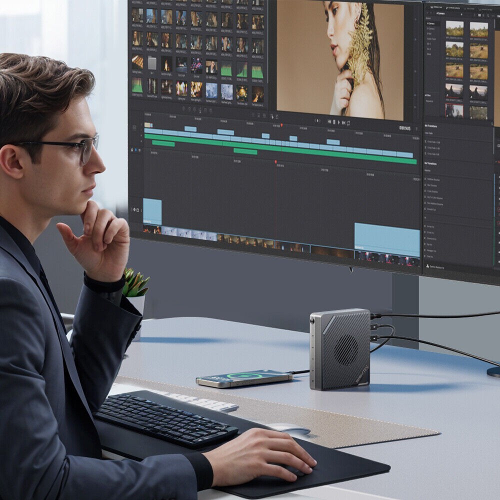 Acasis 4 Bay 40Gbps M.2 NVMe RAID SSD Enclosure Compatible with Thunderbolt 4/3