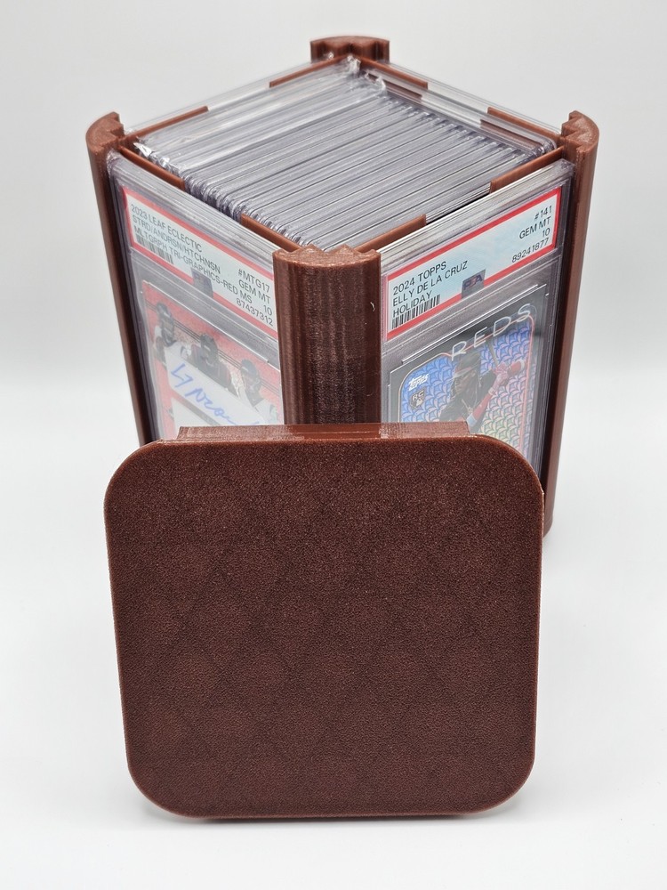 PSA Graded Card Rotating Display Case Storage Box 20 Graded Card Slabs Total
