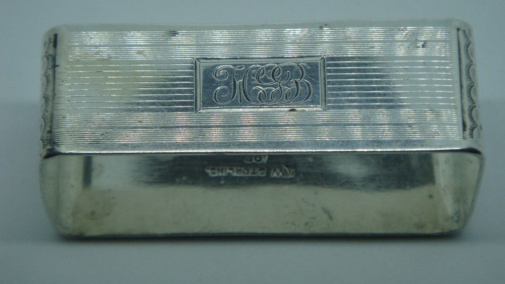 ANTIQUE WATROUS MFG. CO STERLING SILVER RECTANGULAR NAPKIN RING