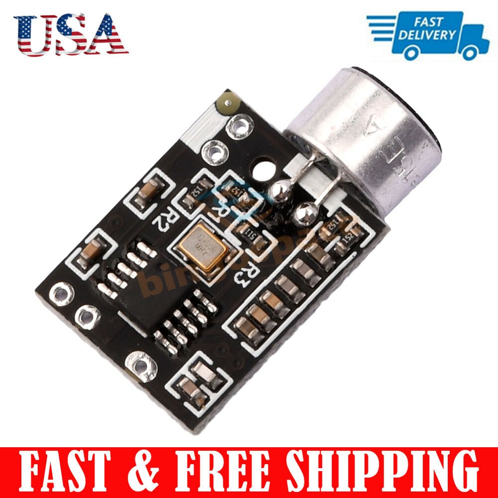 Wireless Microphone MIC FM 10dBm Transmitter Module Support Dual-channel Stereo.