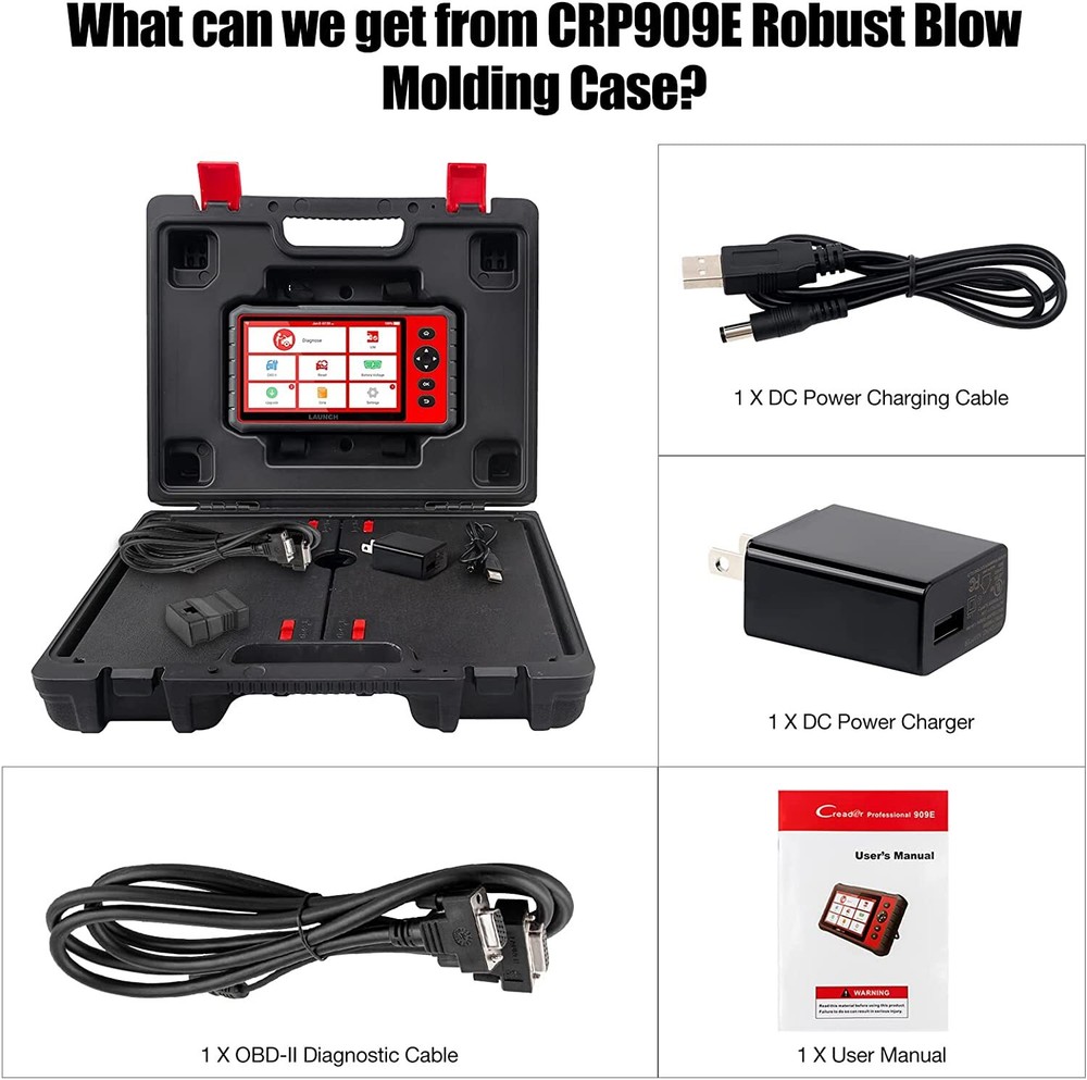 2024 LAUNCH CRP909E Pro Full System Diagnostic Tool OBD2 Scanner Key Coding TPMS
