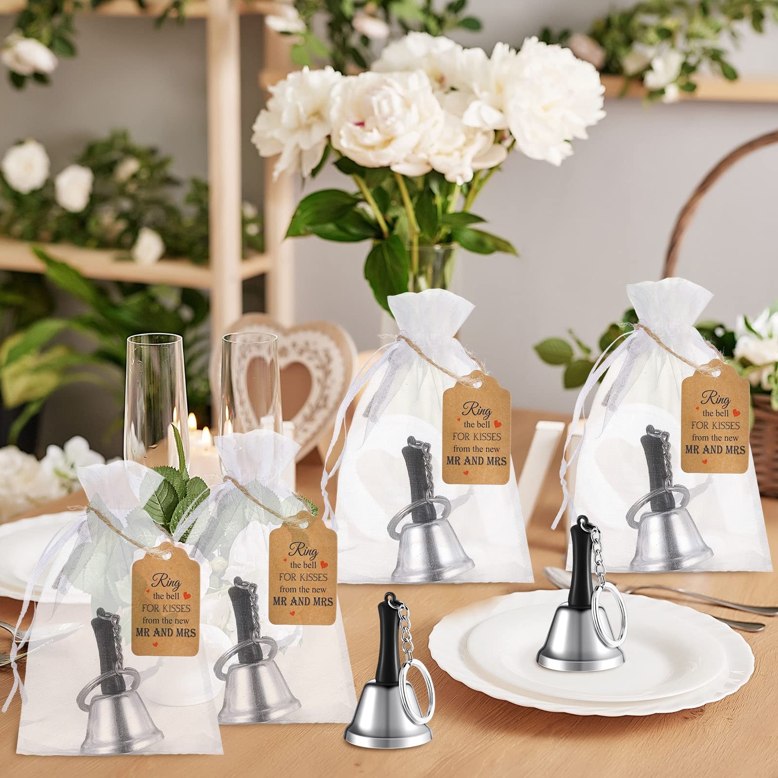 144 Pcs 48 Set Wedding Kissing Bells For Ringing Wedding Party Favors Bulk For G