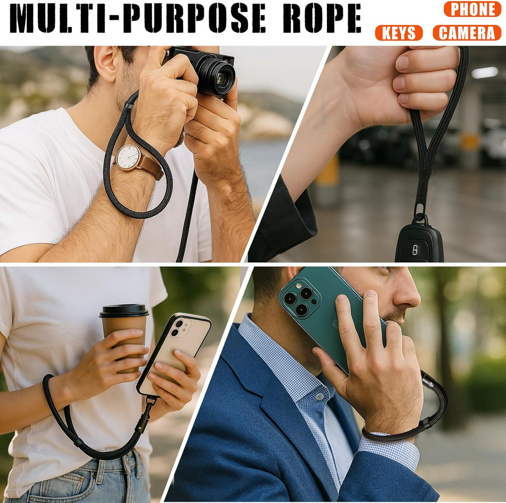 Universal Hand Wrist Strap Lanyard – Multi-Functional Phone Patch Tether for Men