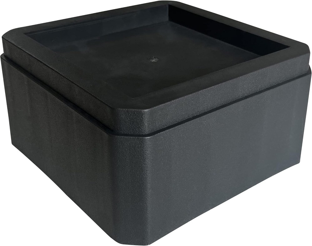 4 Pack 3 Inch Black Bed Risers, Stackable, Fits 5.5 Inch Leg, Heavy Duty Sofa