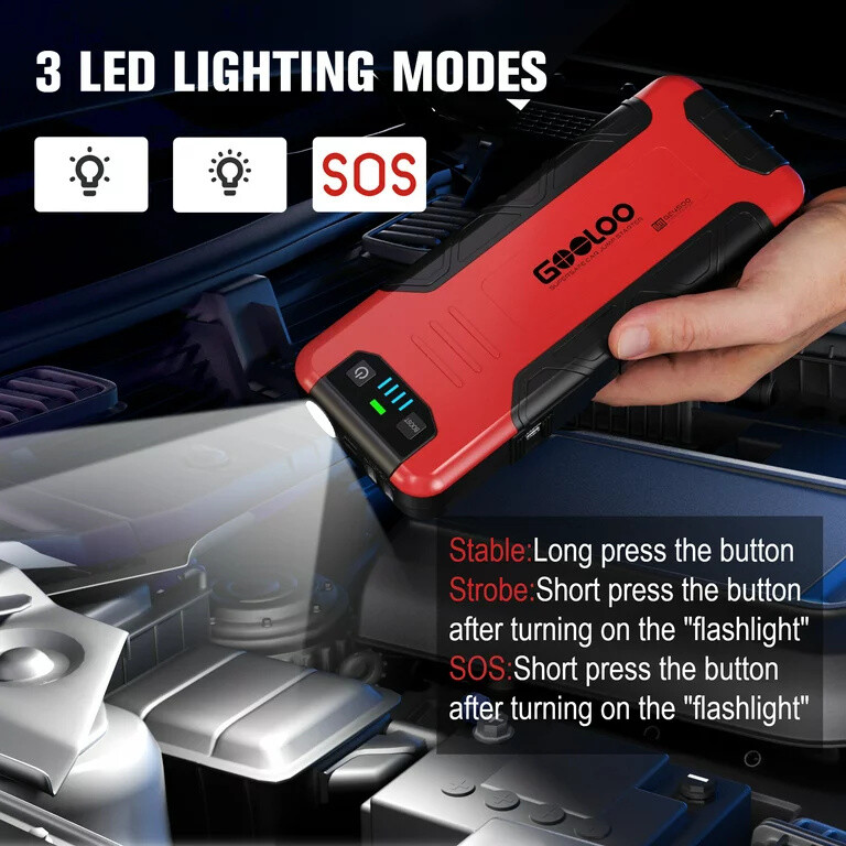 GOOLOO Car Battery Jump Starter 4500A Peak Jump Starter with USB Quick Charge