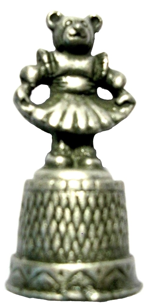 Teddy Bear Pewter Thimble