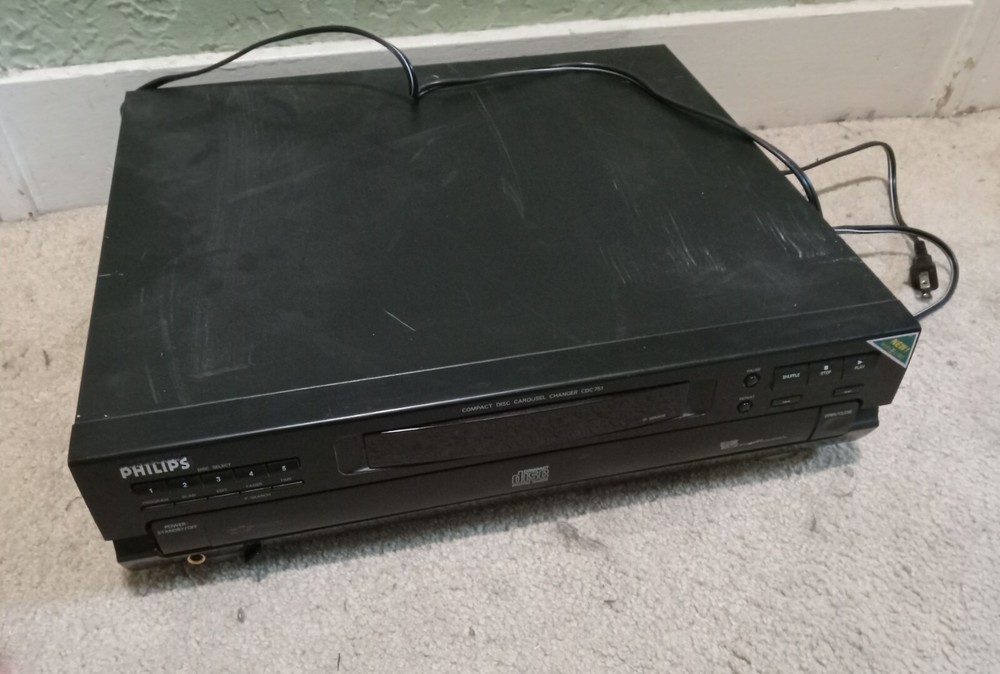 Philips CDC 751 Compact Disc Carousel Changer - No Remote or Cables